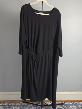 Lane Bryant 3/4 Sleeve Asymmetrical Midi Dress Size 26/28 NEW